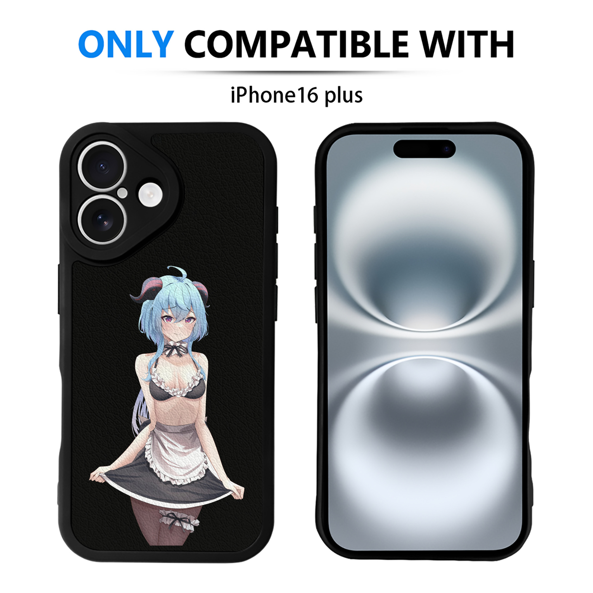 げんし神 甘雨 かんう genshin Ganyu 【iPhone 16シリーズ対応】シリコンスマホケース（レザー調） 材質：シリコン
